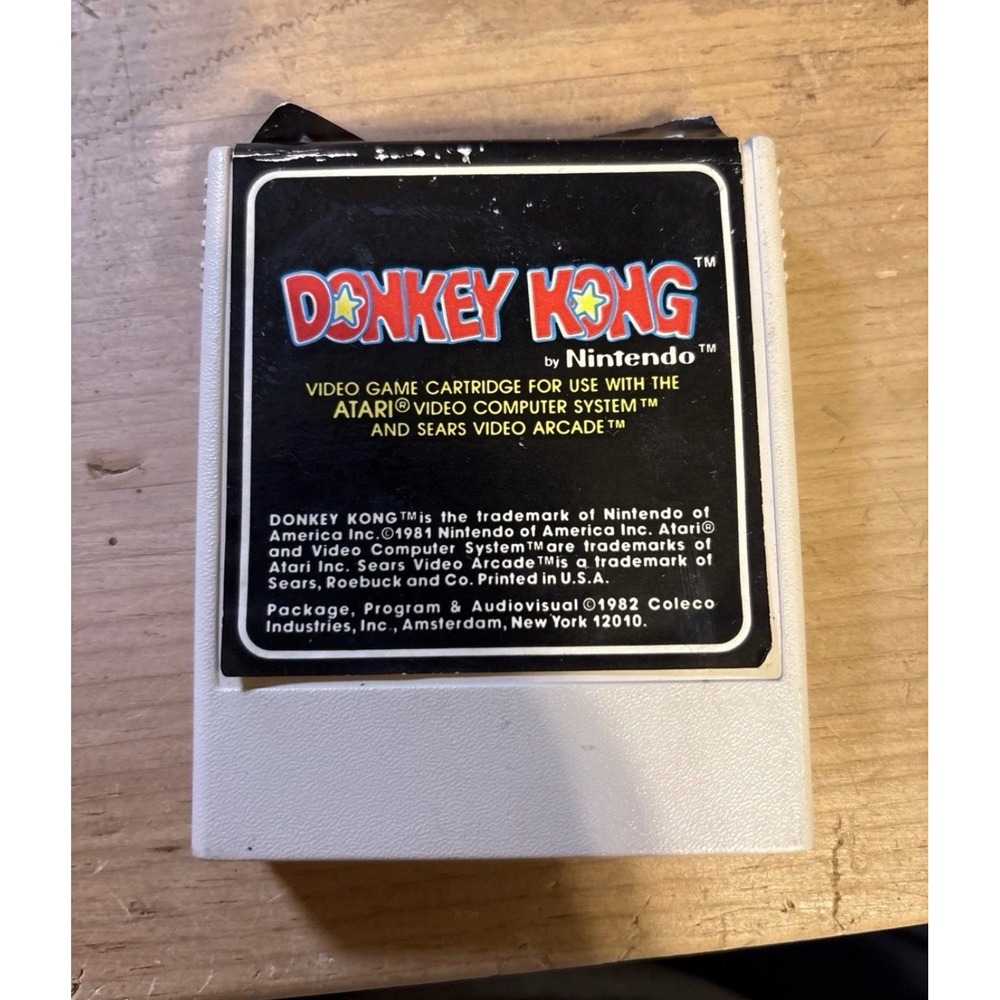 Donkey Kong‎ Atari 2600 Video Game Cartridge Coleco Nintendo 1982 Vintage
